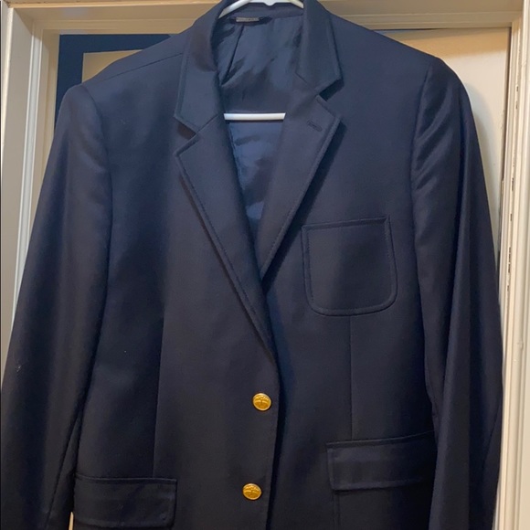 Blazer Femme Brooks Brothers Taille 6 En Laine Et Coton Noir - Occasion Très Bon état